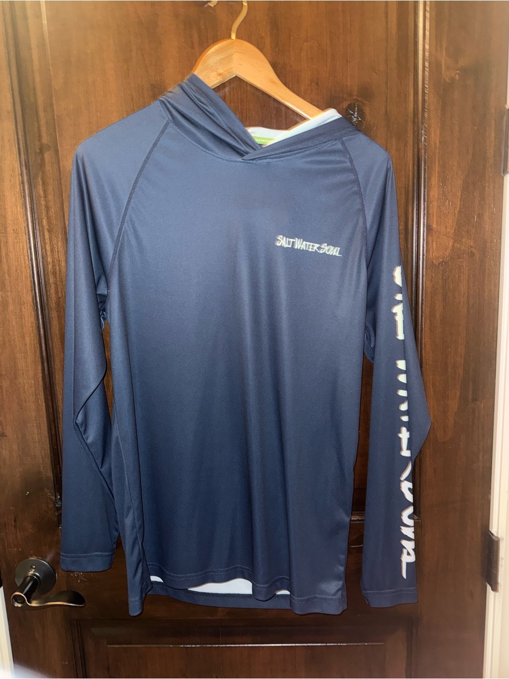 Men’s Long-Sleeve Hooded Performance fishing Shirt — Navy
